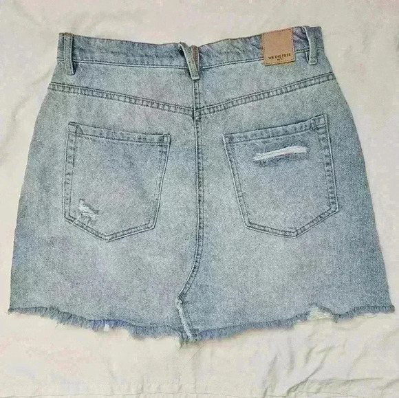 Free People | Brea Cut Off Skirt | Mile High Blue - Picture 7 of 8